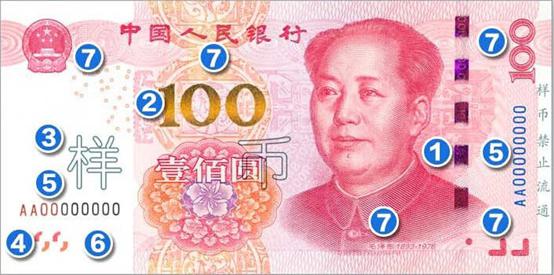 图：(正面防伪标识标记处)